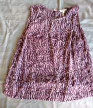 Rebecca Taylor Women Purple Pink Sleeveless 100% Silk Top Size 6 EUC - £9.10 GBP