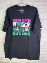Demon Slayer Anime Characters Graphic Print Short Sleeve Tee T-Shirt Mens XL - £13.61 GBP