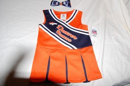 NFL 2024 NWT Licensed Denver Broncos GIRLS Cheerleader Uniform &amp; Hair bow clip - £28.76 GBP