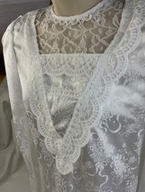 Vtg Gunne Sax Blouse White Lace shirt top Sz 3 Polyester CottageCore - $87.58 CAD
