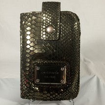 Liz Claiborne Wallet Bi Fold Faux Leather Croc Metallic Gold Glitter Champagne - £10.00 GBP