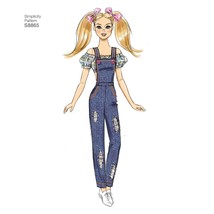 Simplicity S8865 Doll Clothes Sewing Patterns for 11.5&quot; Dolls, Code 8865 - £14.84 GBP