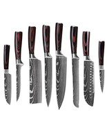 8 Piece Japanese Damascus Pattern  Kitchen Knife Set Chef Knives Stainle... - $99.99