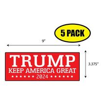 5 PACK 3.375"x9" TRUMP KAG 2024 Sticker Decal Humor Funny Gift TRUMP BS0158 - $6.53