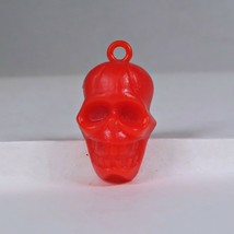 Vintage Hong Kong Skull Gumball Prize Charm Toy Red Plastic - $4.70