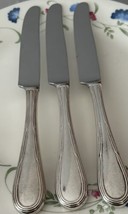 Oneida Becket Silver Dinner Knives 3 Stainless Steel Flatware Dinnerware 1985 - £7.08 GBP