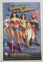 2007 Wonder Woman 17x11 inch DC Comics Direct action figure promo POSTER... - £16.87 GBP
