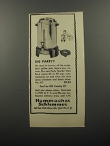 1956 Hammacher Schlemmer West Bend Party Perc Advertisement - Big Party? - £14.48 GBP