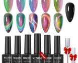 9D Cat Eye Gel Nail Polish: Magnetic Gel Polish Set 10Ml 6 Colors with 2... - $34.15
