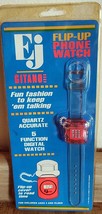 Vintage 1991 Ej Gitano Phone Watch w/ Flip Up Cover New Sealed - £15.17 GBP