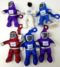 Intel Bunny People Figurines Set of 6 Small Blue White Red Purple 1997 P... - £29.84 GBP