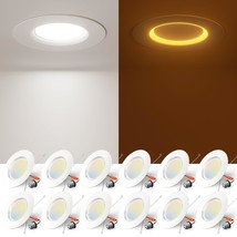 Amico 12 Pack 6 inch 5CCT LED Recessed Lighting with Night Light, 12.5W=100W, 10 - £108.70 GBP