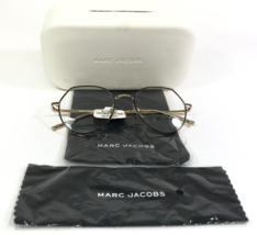 Marc Jacobs Eyeglasses Frames 475 2M2 Black Gold Round Full Rim 52-18-140 - £94.91 GBP