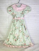 Vintage Rare Editions Dress Girls Size 12 Floral Prairie Cottagecore USA Made - £43.34 GBP