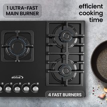 ABBA CG-601-V5D -36" Gas Cooktop with 5 Sealed Burners -Tempered Glass Surface image 5