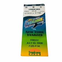 Inaugural Season Tampa Bay Devil Rays vs World Champion Yankees 07/10/98 Ticket - £28.32 GBP