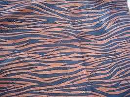 Cognac Black Zebra Print Patchwork Suede Cloth Pieces For Trim Or Crafts - £29.23 GBP