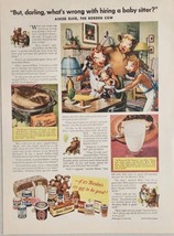 1948 Print Ad Borden's Dairy Foods Elsie the Cow & Homer the Bull  - £13.41 GBP