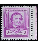 1949 3c Edgar Allan Poe, American Author &amp; Poet Scott 986 Mint F/VF NH - $18.27 MXN