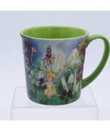 Vintage Tinker Bell Walt Disney Mug Cup Textured Garden Flowers - £12.55 GBP