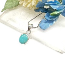 Turquoise Pendant 925 Sterling Silver Pendant, Handmade Jewelry - $17.68