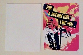 American Greetings Rock Band Birthday Card For A Rockin&#39; Girl Like You - $7.35