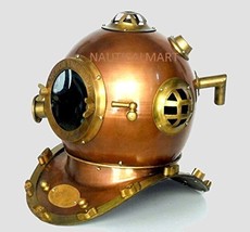 1921 Diving Divers Deep Sea Scuba Copper And Brass Finish Helmet - $329.00
