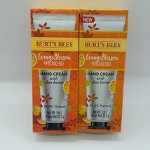 2 Burts Bees Orange Blossom Pistachio Hand Cream With Shea Butter 1 oz - £9.15 GBP