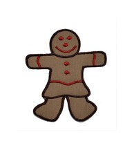 Christmas Gingerbread Man Embroidered Applique Iron On Patch Decorations Lights  - £3.17 GBP