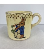 Edwin M Knowles China Cup 34-3 Child Mug Peter Rabbit Carrots Puppy Dog ... - £18.96 GBP