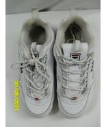 Women's Fila Shoes Athletic Tennis Sneaker Size 7 1/2 White - £8.54 GBP