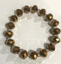 Glitzy Dark Bronze “Crystal” Bracelet Elastic  with Crystals - £8.64 GBP