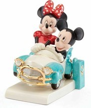 Lenox Disney Mickey and Minnie&#39;s Vintage Ride Car Figurine Mouse Showcase NEW   - £178.80 GBP