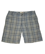 Aeropostale Shorts Men&#39;s 36 Blue Plaid-Zipper-Excellent - £14.11 GBP