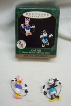 Hallmark Keepsake Disney Minnie Mouse Girl Miniature Christmas Tree Ornament Set - £11.87 GBP