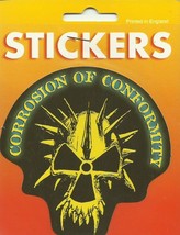 Corrosion Of Conformity Skull Rare Shaped Card Sticker No Longer Made Oop Sealed - £2.95 GBP