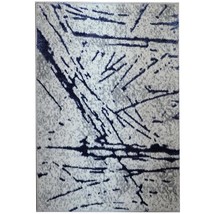 Gray &amp; Navy Abstract Area Rug: Shifra Luxury - $74.99