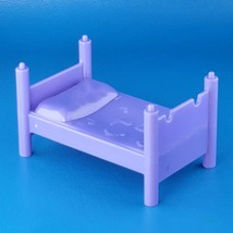 Peppa Pig Georges Bed Bottom Bunk Only Purple Dollhouse Furniture Miniature - £3.15 GBP