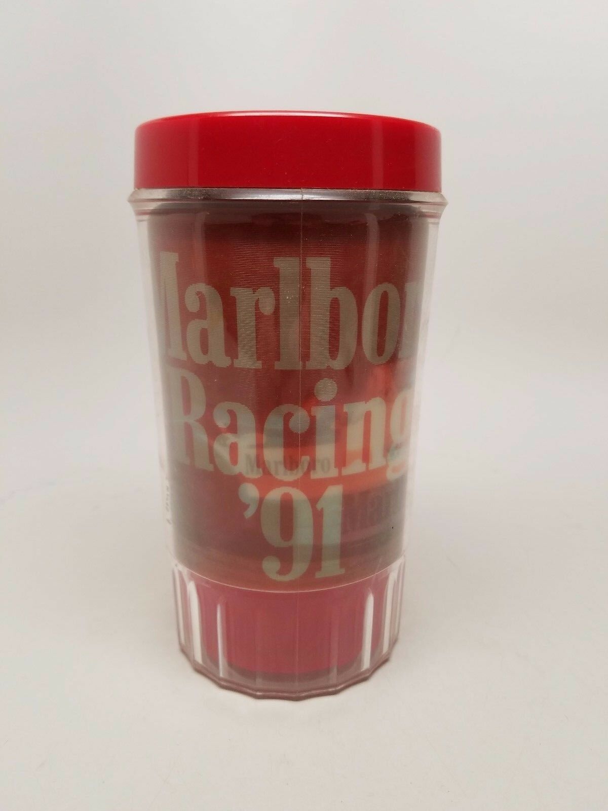 1991 Marlboro Indy Racing 3D/ Holographic Plastic Double Walled Mug - $4.83