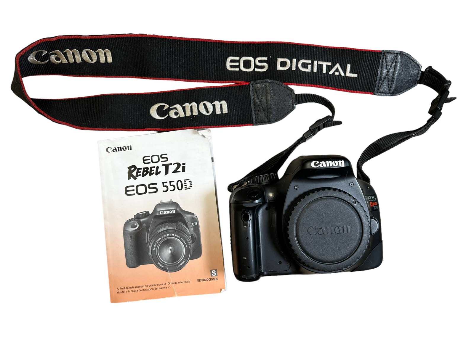Canon EOS Rebel T2i DSLR Camera Body Only - Missing Cosmetic Piece - UNTESTED - $116.09