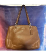 Coach Brown Tan Leather Christie Carryall Shoulder Bag Gold Hardware - €64,01 EUR