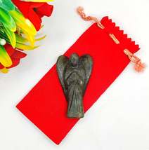 Labradorite Angel 2 Inches, Guardian Angels-Pack Of 1 with Velvet Pouch - £35.20 GBP