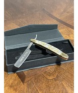 Bear &amp; Bull Mother Of Pearl Straight Razor Pocket Knife Brass #BB148MOP - €55,50 EUR