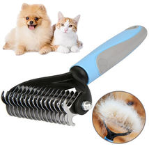 Grooming Brush For Pet Dog Cat Deshedding Tool Rake Comb Fur Remover Red... - £68.63 GBP