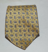 Stafford Men Dress Silk Tie 59&quot; long 4&quot; wide Yellow Made in USA - £10.88 GBP