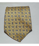 Stafford Men Dress Silk Tie 59&quot; long 4&quot; wide Yellow Made in USA - £10.82 GBP