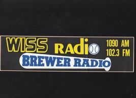 1990 WSS RADIO STATION MILWAUKEE BREWERS MLB BUMPER STICKER - £6.50 GBP