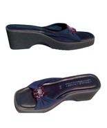 Donald Pliner Navy Mesh Sandal Wedge Shoe New Flexible Non-Slip Sole $22... - $120.35 CAD