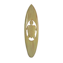 Hand Carved Cut-Out Sea Turtle Wooden Surfboard Decorative Wall Hanging 32 Inch - £23.47 GBP