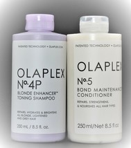 Olaplex No 4P Purple shampoo and NO.5 conditioner 8.5 oz, Authentic, SEALED - £37.49 GBP